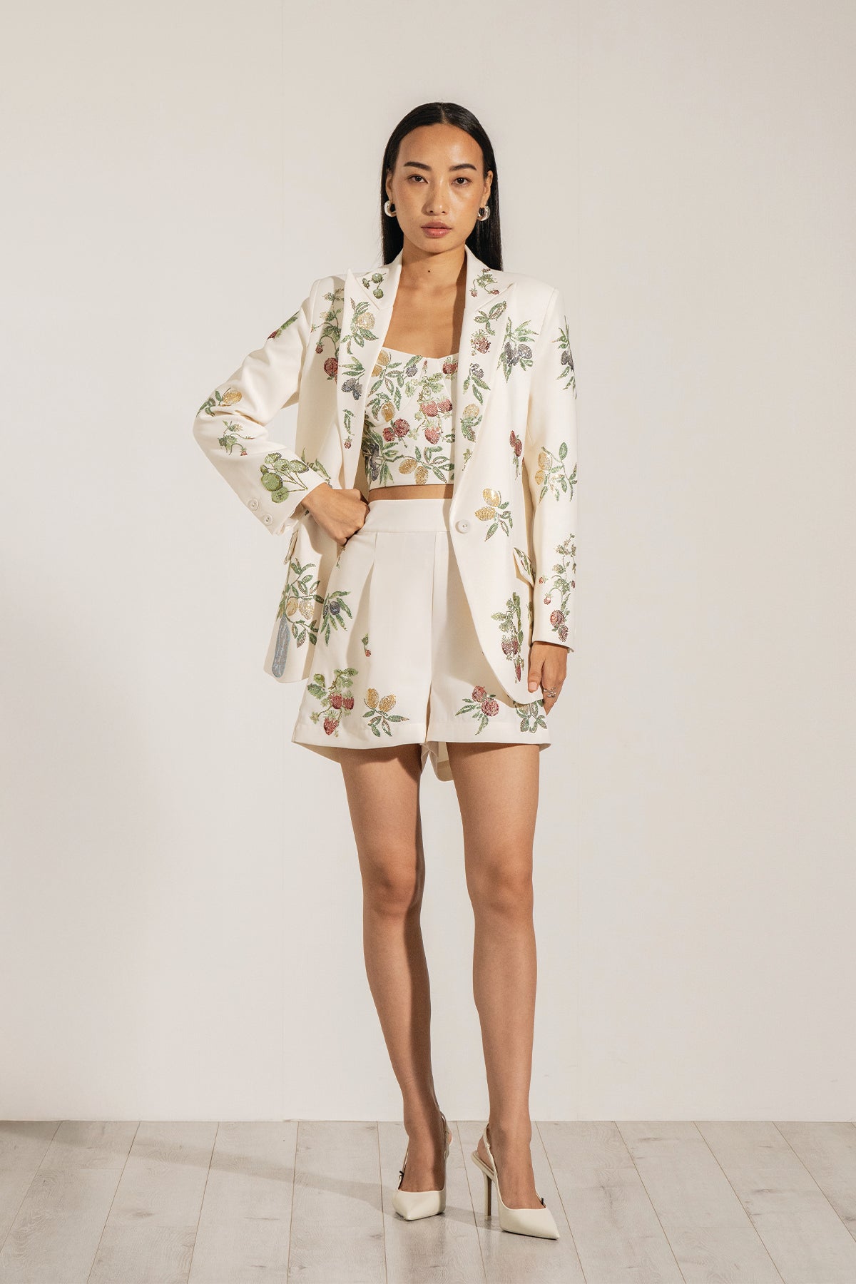 Willow Knotch Collar Jacket Bustier & Shorts