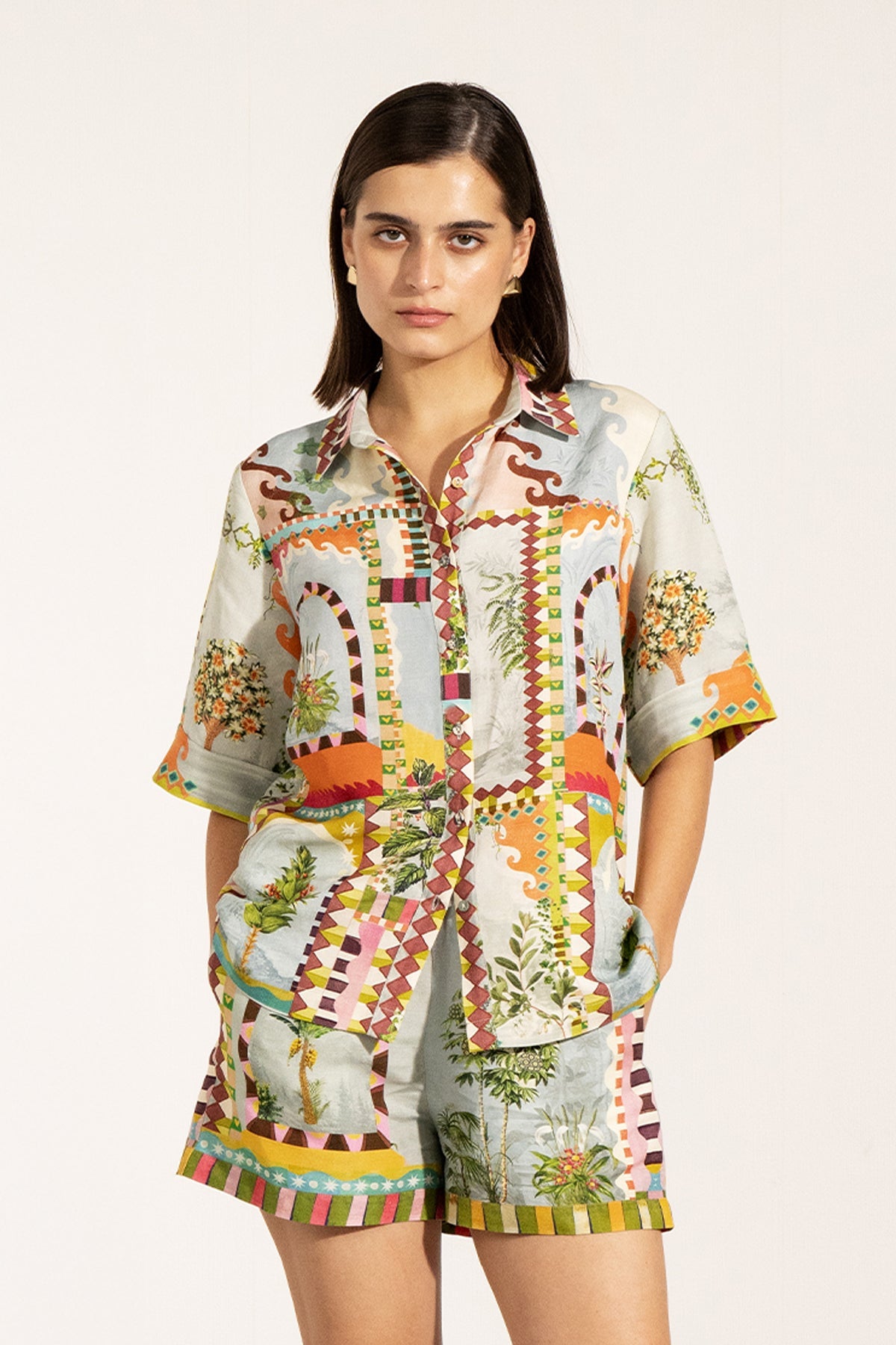 Sable Buttondown Shirt & Shorts