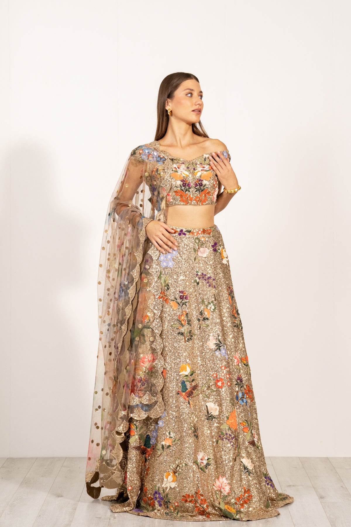 Gilded Flora Lehenga Set